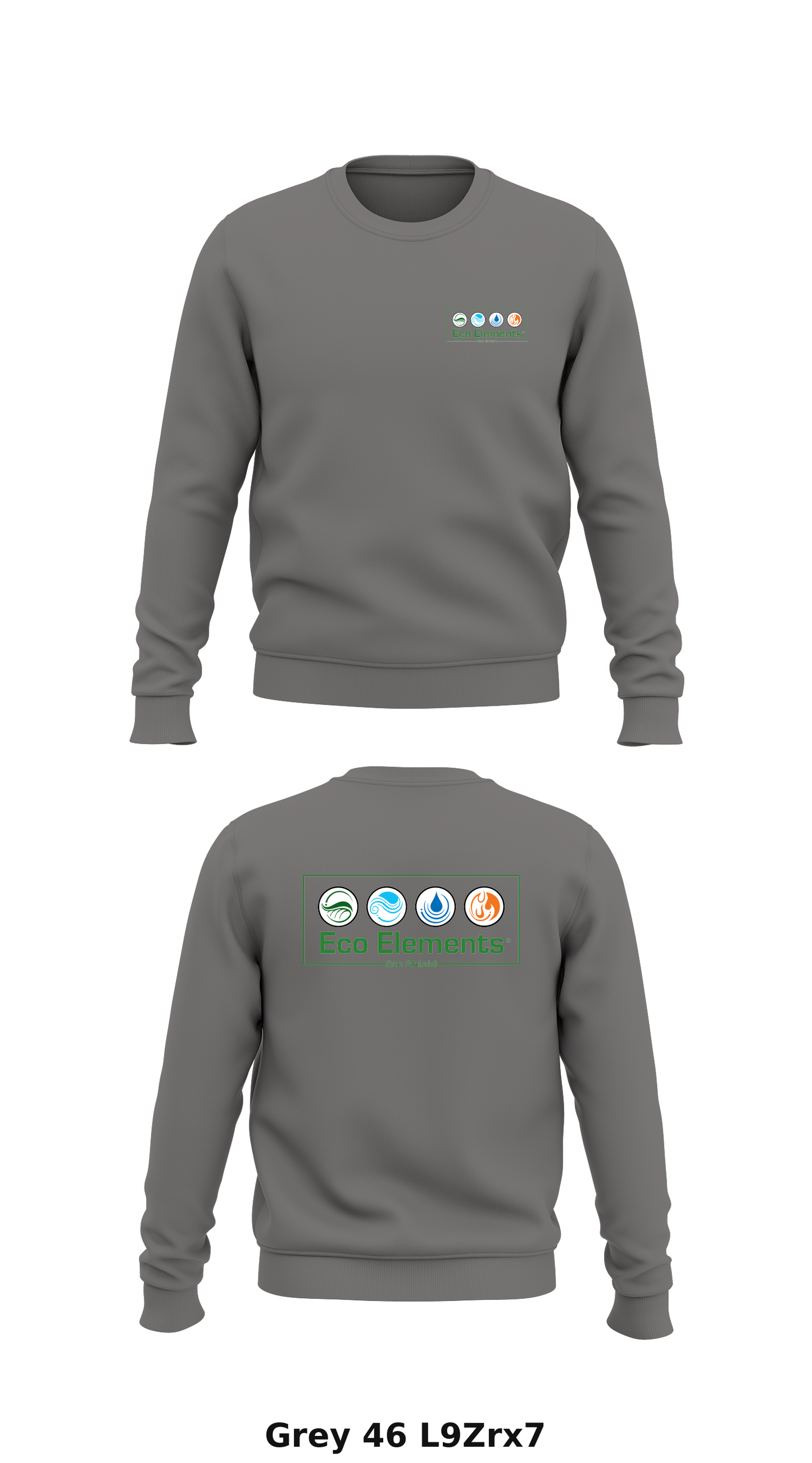 Eco Elements Store 1 Core Men's Crewneck Performance Sweatshirt - L9Zrx7