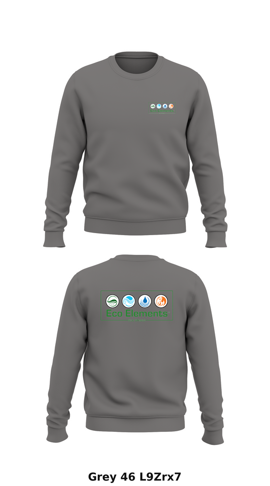 Eco Elements Store 1 Core Men's Crewneck Performance Sweatshirt - L9Zrx7