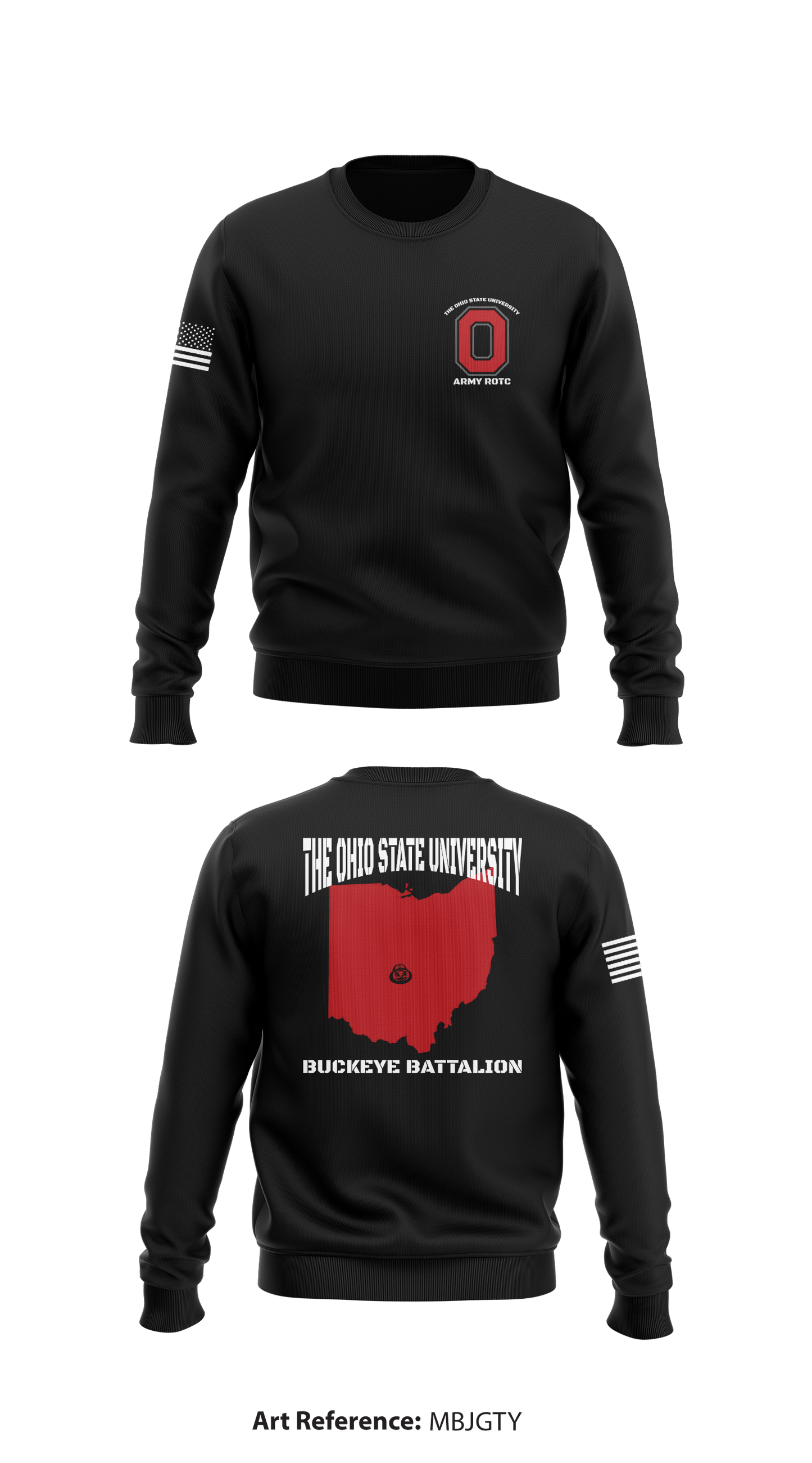Buckeye Battalion Army ROTC Store 1 Core Men's Crewneck Performance Sweatshirt - mbjgTy