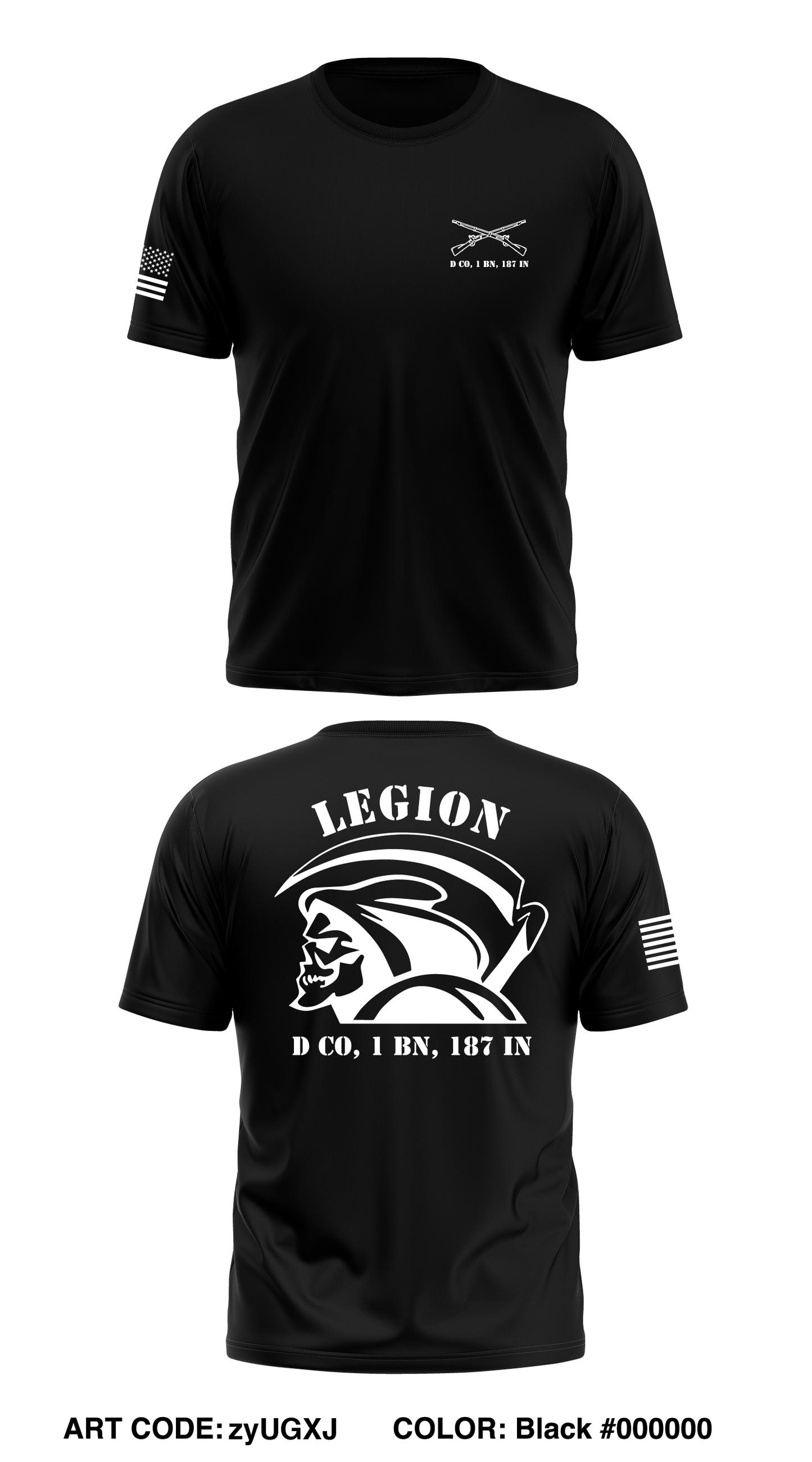 D Co, 1 BN, 187 IN Store 1 Core Men's SS Performance Tee - zyUGXJ
