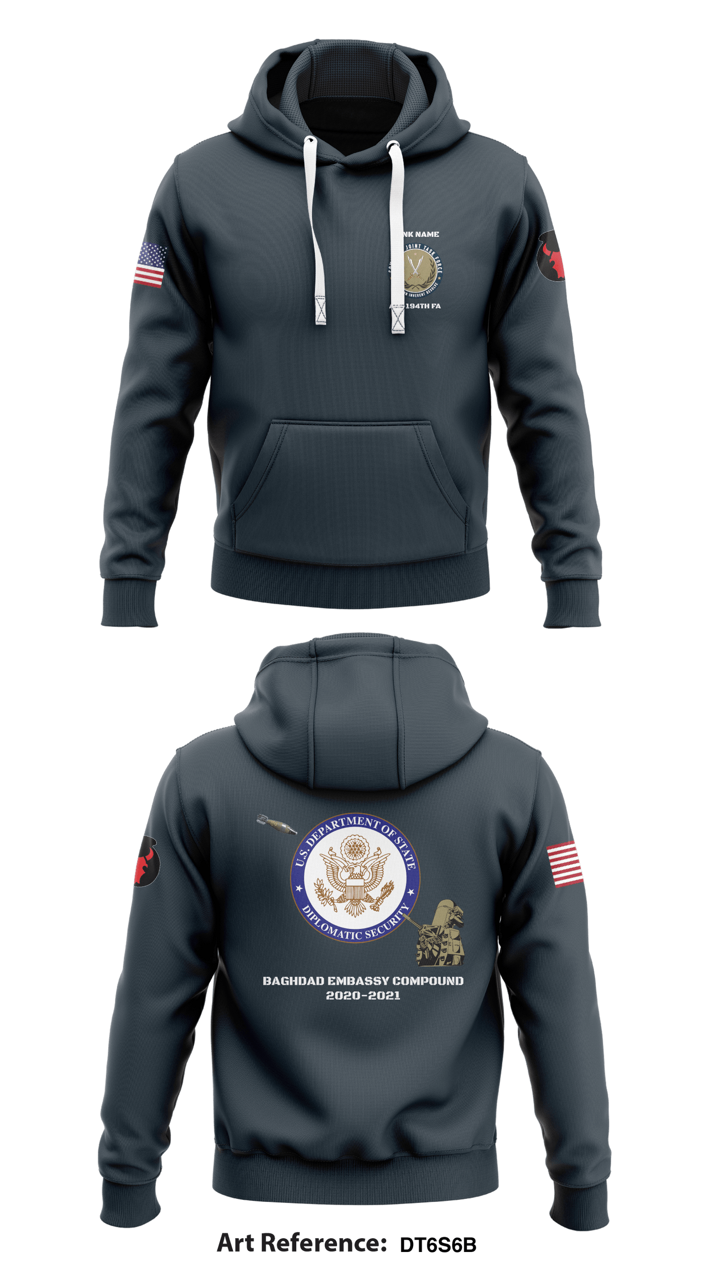 CUSTOM - Alpha Battery 1-194th FA Store 1  Core Men's Hooded Performance Sweatshirt - dT6S6b