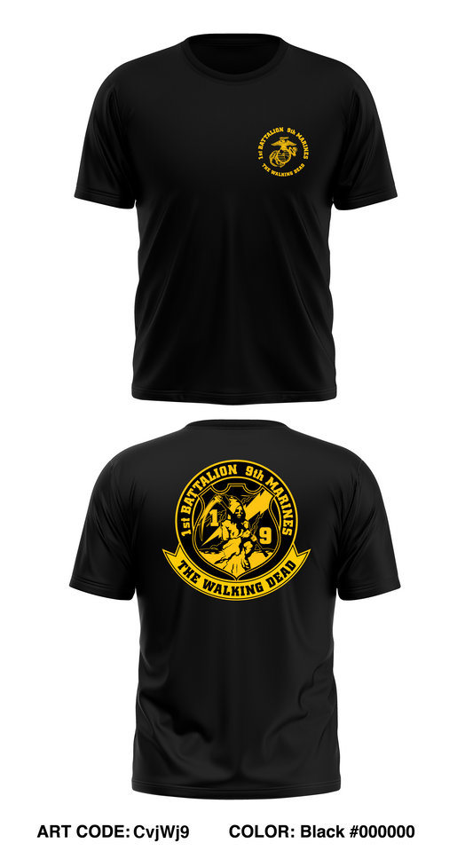 1st Battalion, 9th Marine Regiment, Bravo Co Store 1 Core Men's SS Performance Tee - CvjWj9