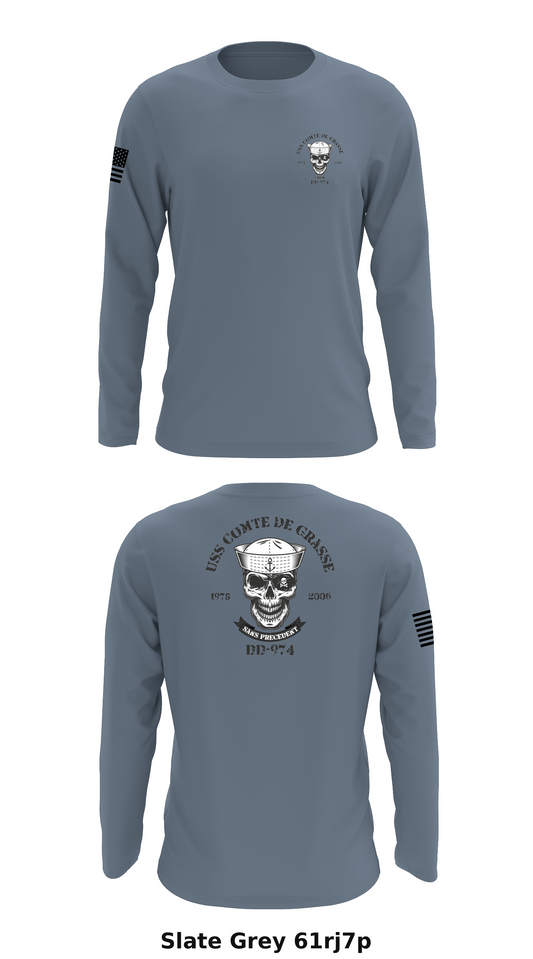 DD-974 Crew Store 1 Core Men's LS Performance Tee - 61rj7p