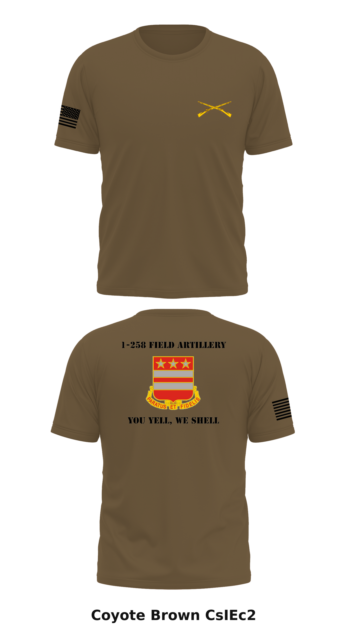 1-258 Field Artillery  Store 1 Core Men's SS Performance Tee - CsIEc2