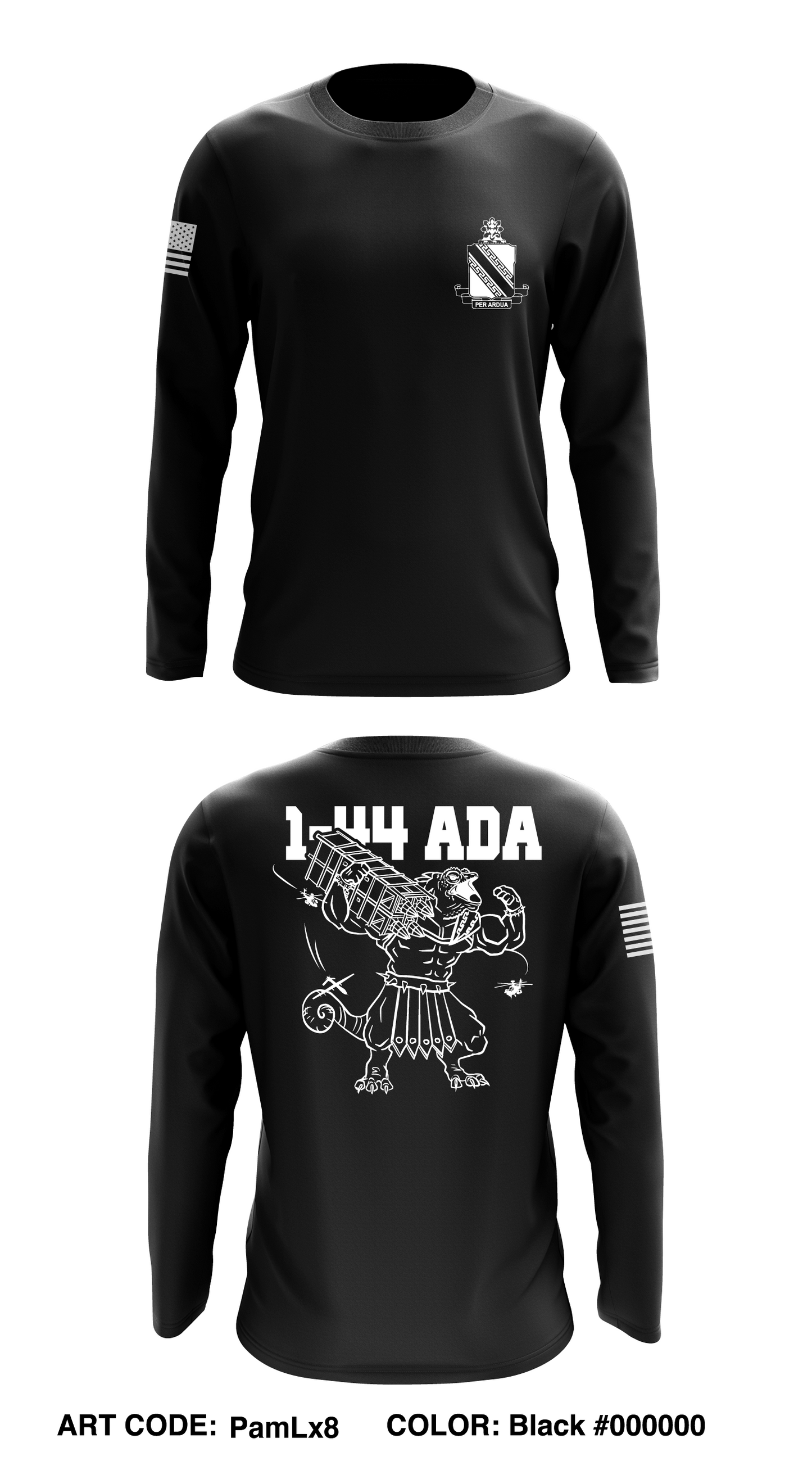 1-44 ADA Store 1 Core Men's LS Performance Tee - PamLx8