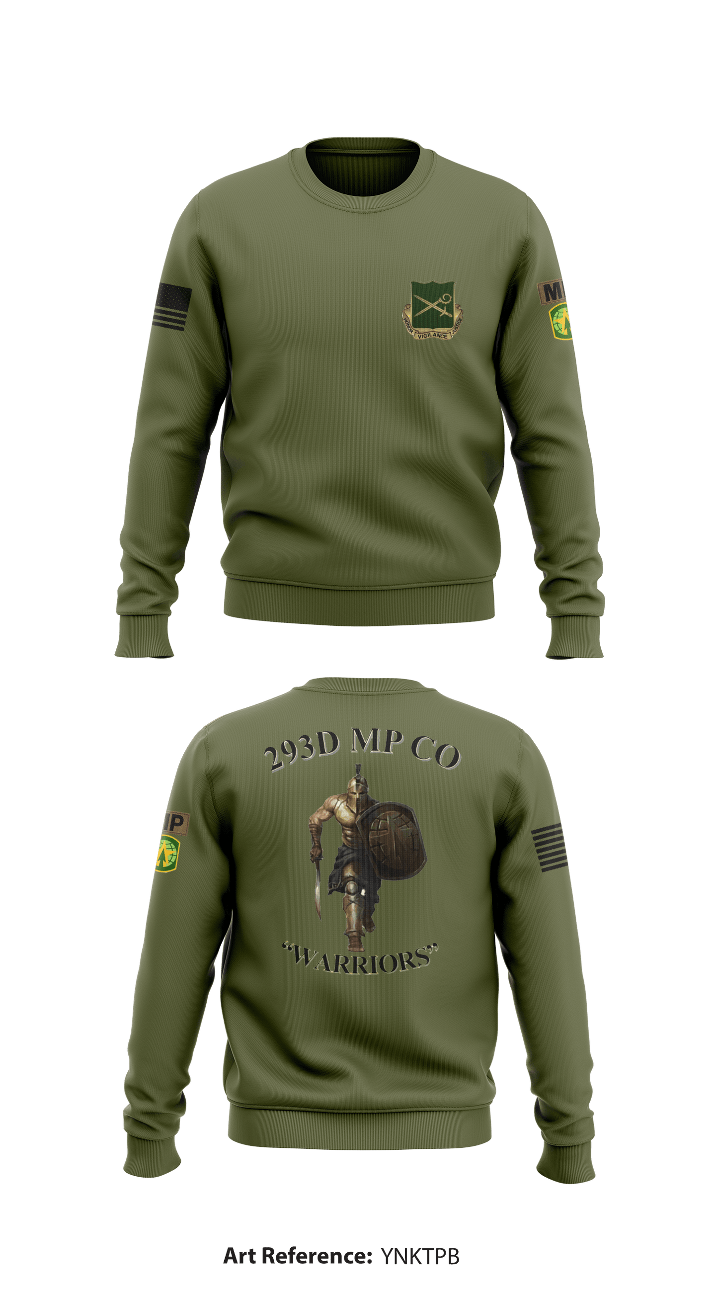 293D Military  Store 1 Core Men's Crewneck Performance Sweatshirt - YNKtPB