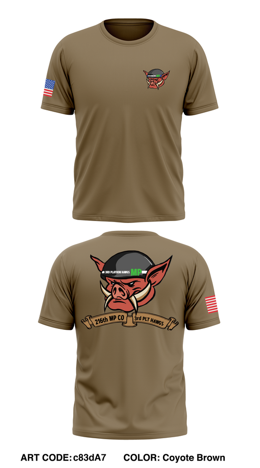 216th Military Police Company, 3rd Platoon Store 1 Core Men's SS Performance Tee - c83dA7