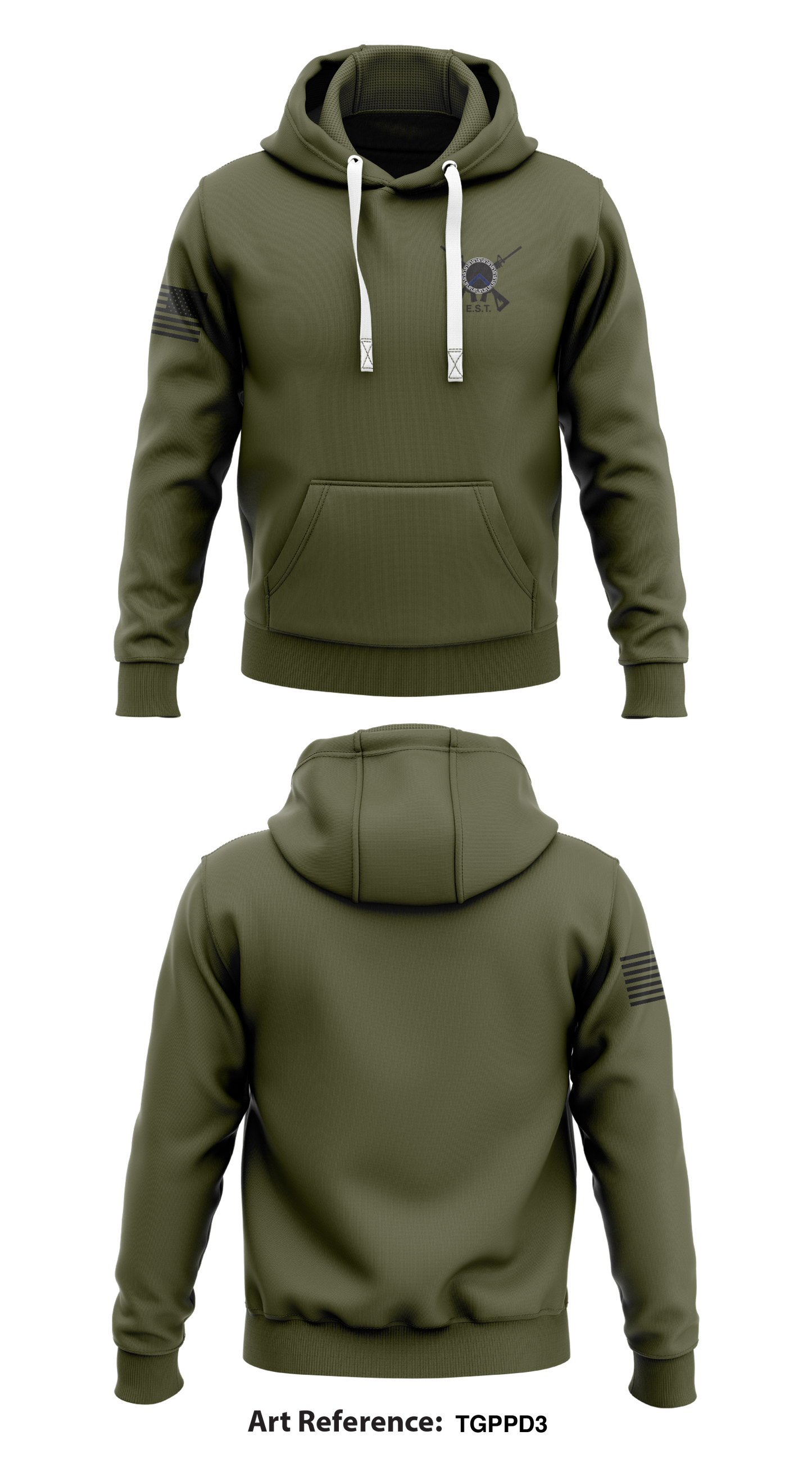 GCRTA Emergency Service Team (EST) Store 1  Core Men's Hooded Performance Sweatshirt - tgPPD3