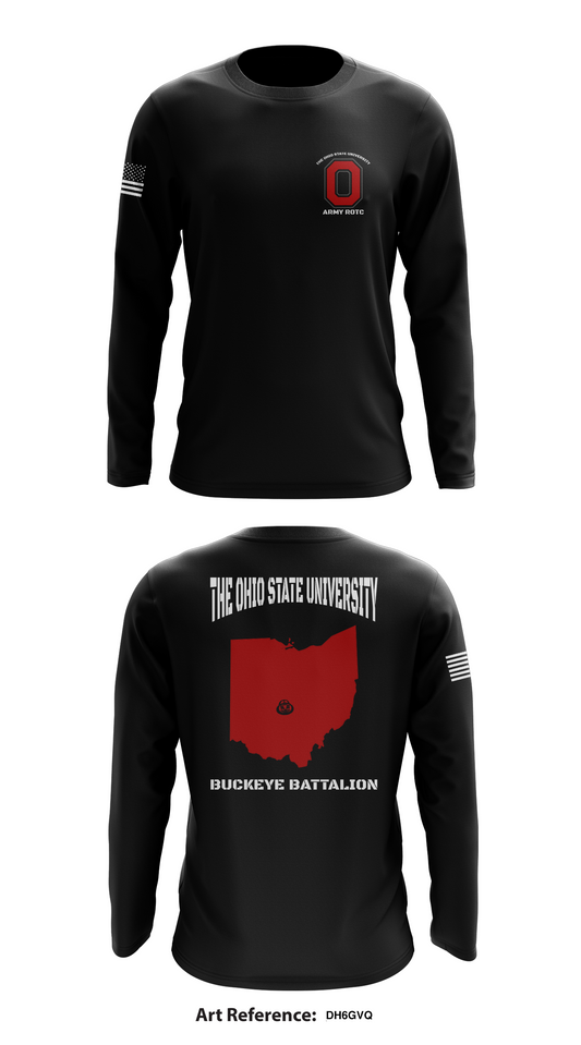 Buckeye Battalion Army ROTC Store 1 Core Men's LS Performance Tee - dh6Gvq