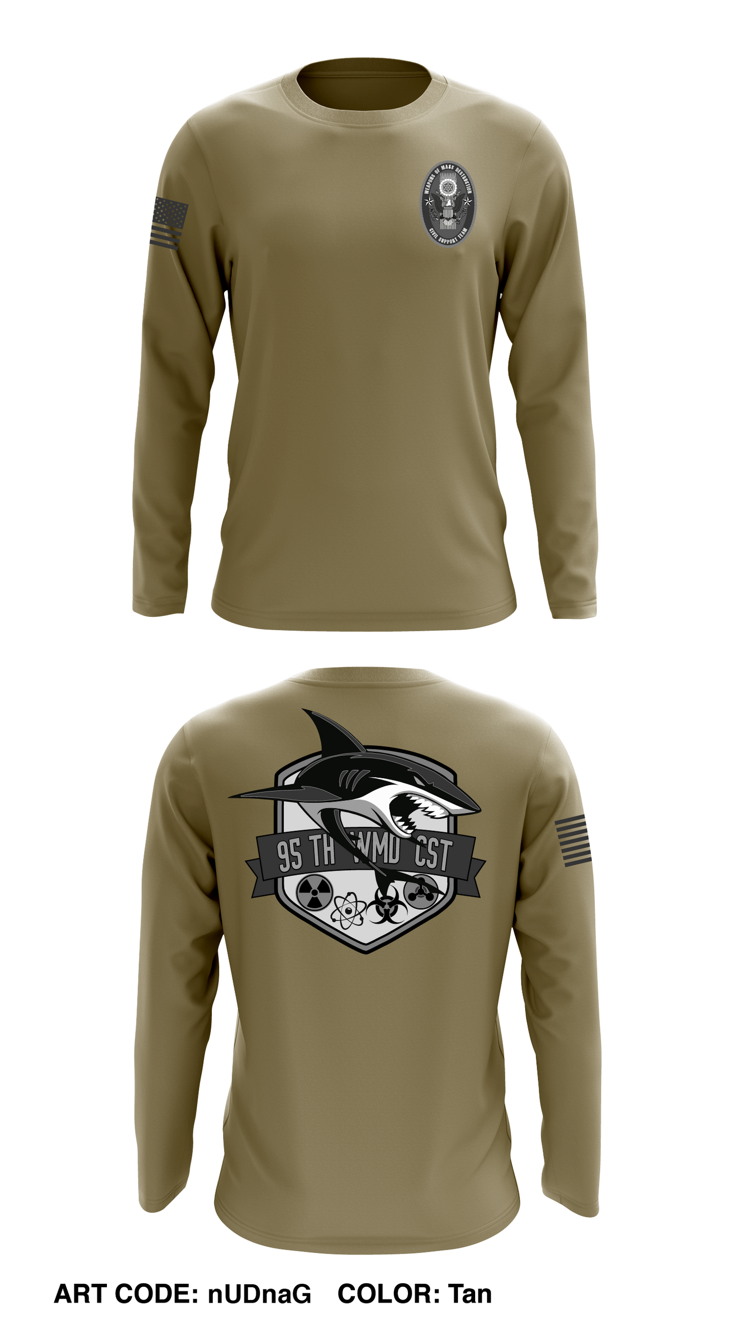 95th WMD CST Store 1 Core Men's LS Performance Tee - nUDnaG