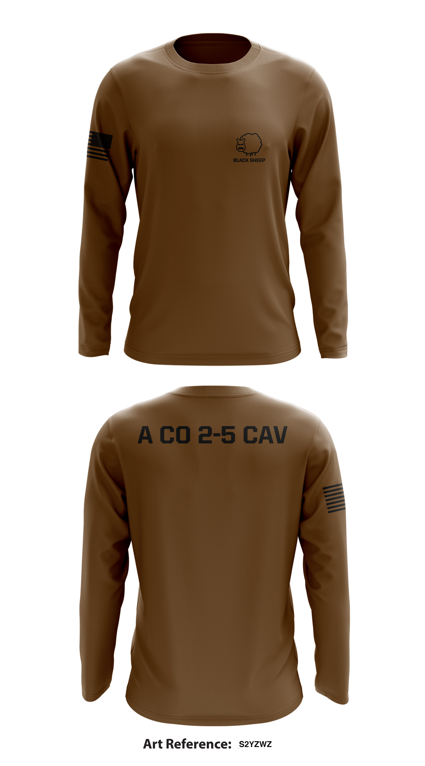 A Co 2-5 CAV  Store 1 Core Men's LS Performance Tee - S2yZWZ