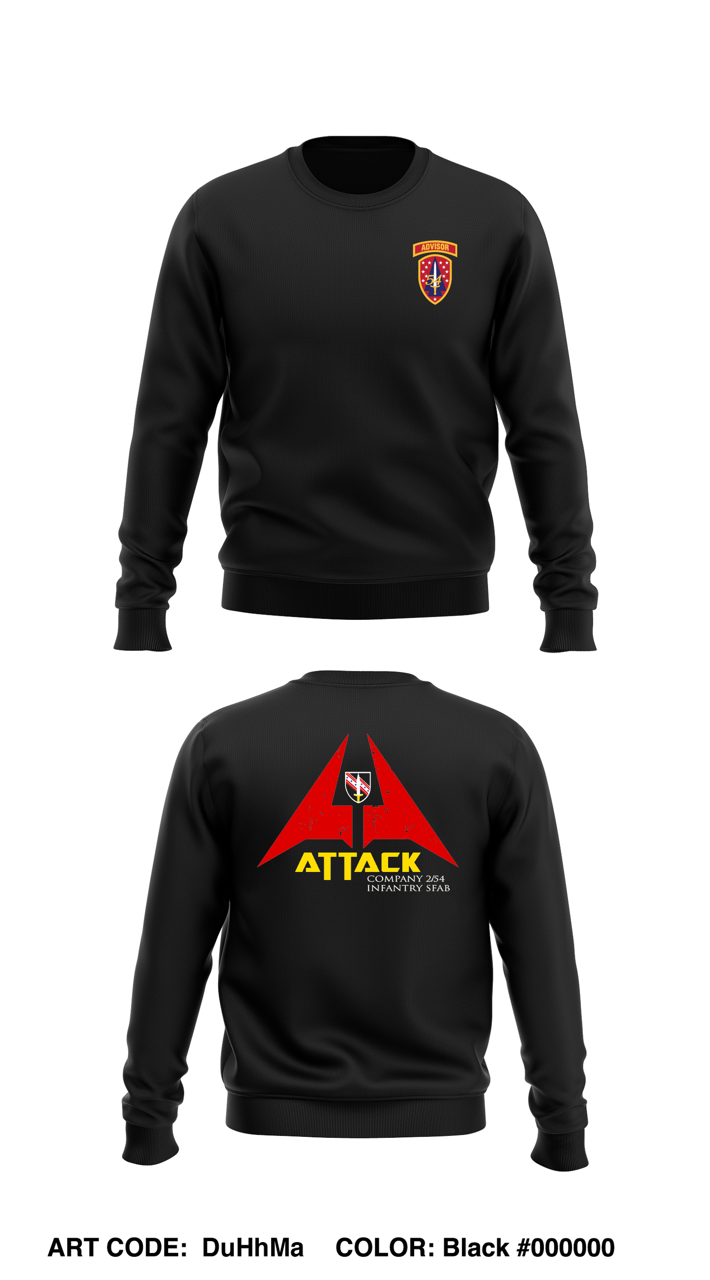 A Co 2/54 SFAB IN Store 1 Core Men's Crewneck Performance Sweatshirt - DuHhMa