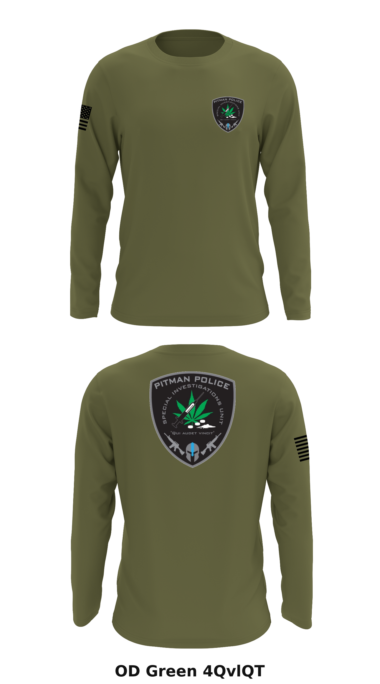 Pitman Police Dept. SIU Store 1 Core Men's LS Performance Tee - 4QvlQT