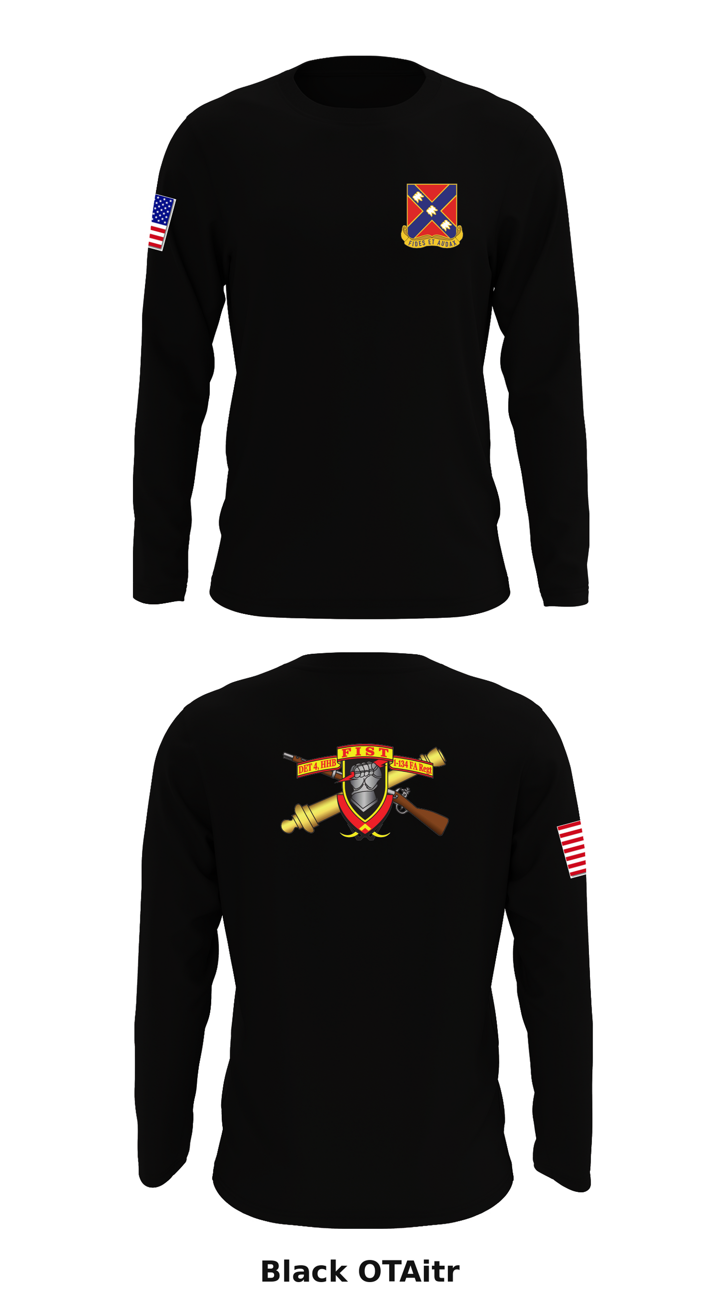 DET 4, HHB, 1-134th FAR Store 1 Core Men's LS Performance Tee - OTAitr