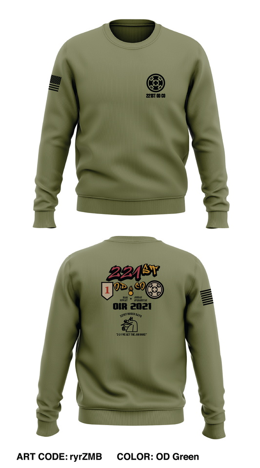 221st OD Co Store 1 Premium Core Men's Crewneck Performance Sweatshirt - ryrZMB