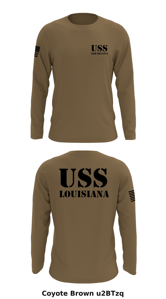 USS Louisiana Store 1 Core Men's LS Performance Tee - u2BTzq