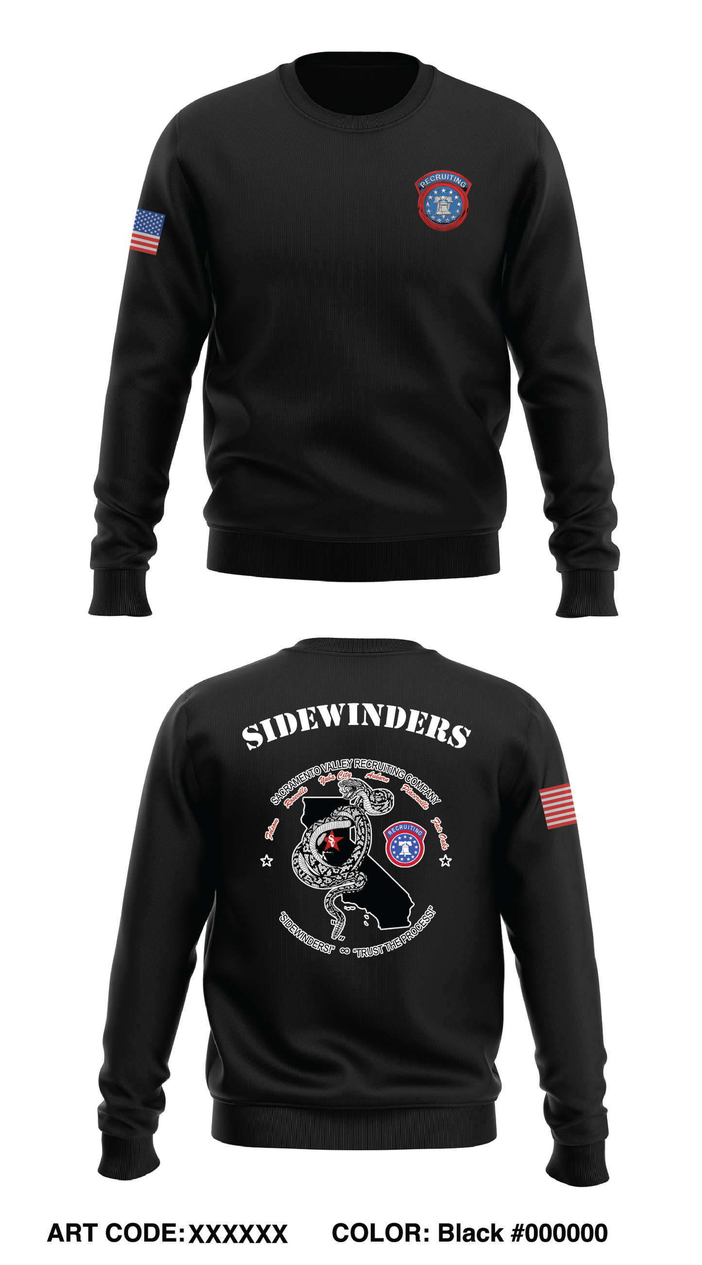 SAC VALLEY ARMY RCTG CO Store 1 Core Men's Crewneck Performance Sweatshirt - EYcAtY