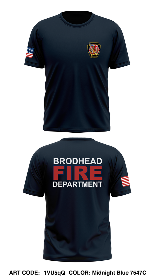 Brodhead Fire Department Store 1 Core Men's SS Performance Tee - 1VU5qQ