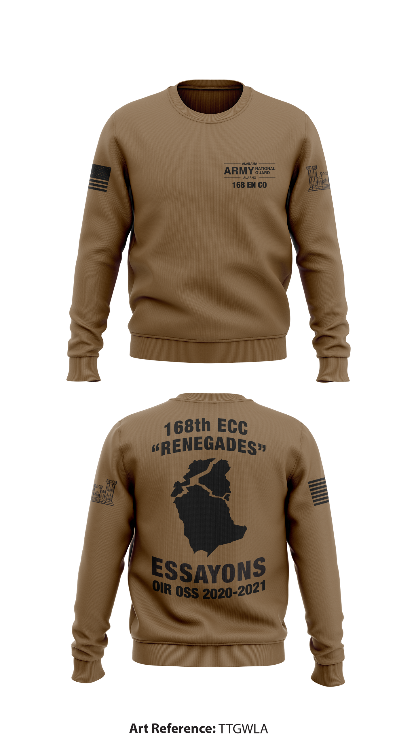 168TH EN CO Store 1 Core Men's Crewneck Performance Sweatshirt - ttgwLA