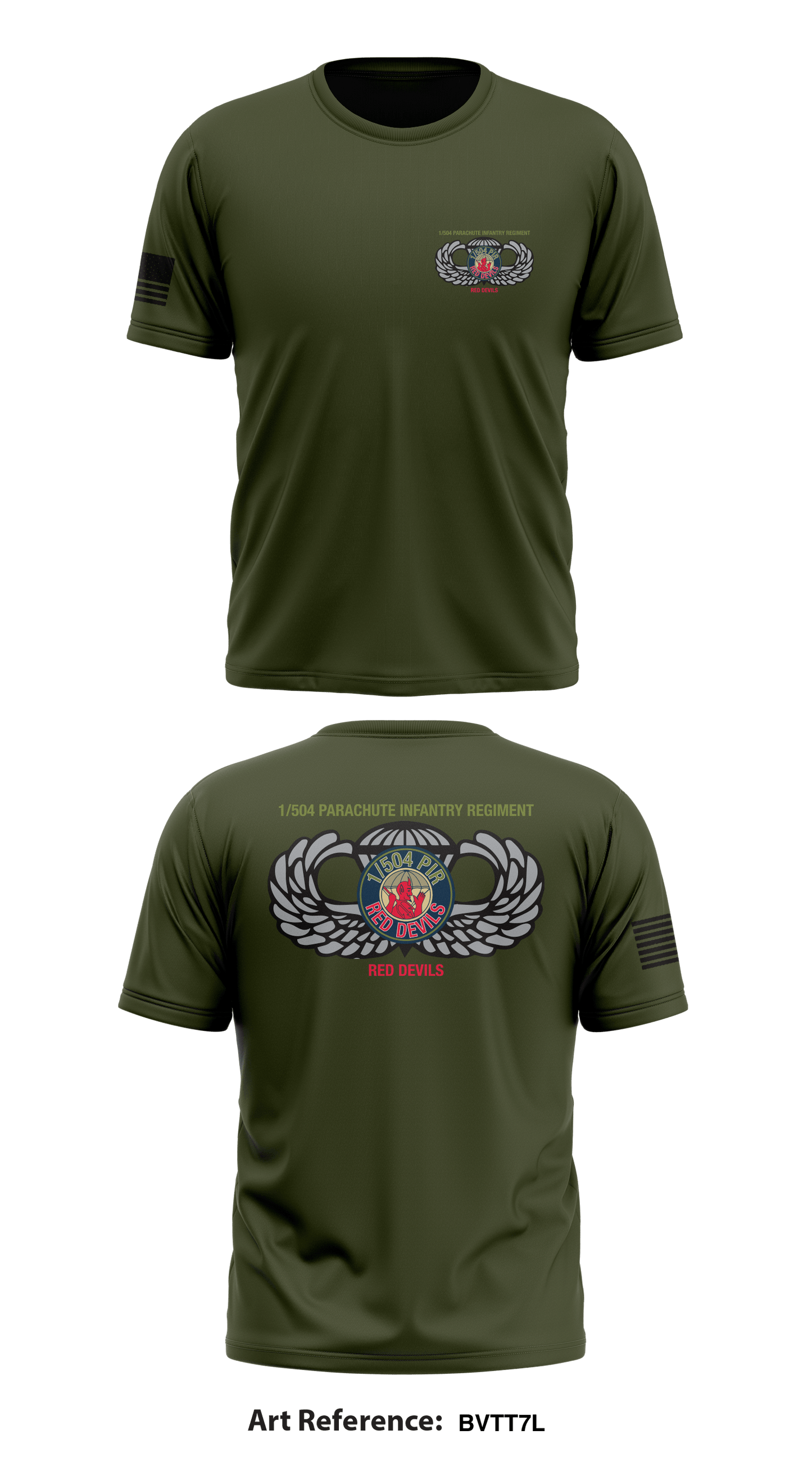 1/504th Pir Store 1 Core Men's SS Performance Tee - BvtT7L