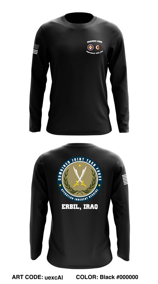 393rd MLC, Iraq FLE Store 1 Core Men's LS Performance Tee - uexcAl