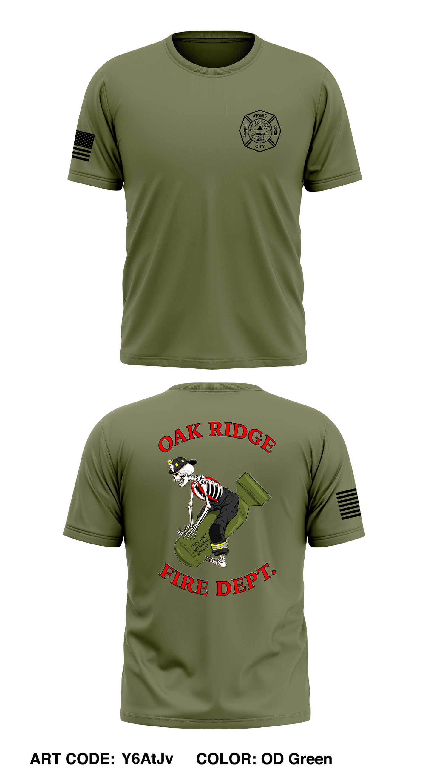 Oak Ridge Fire Department  Store 1 Core Men's SS Performance Tee - Y6AtJv