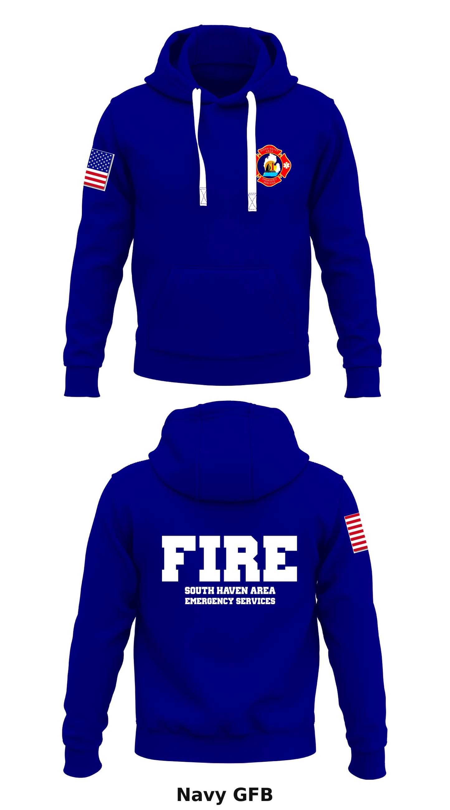 South Haven Area Emergency Services Store 1  Core Men's Hooded Performance Sweatshirt - GFB