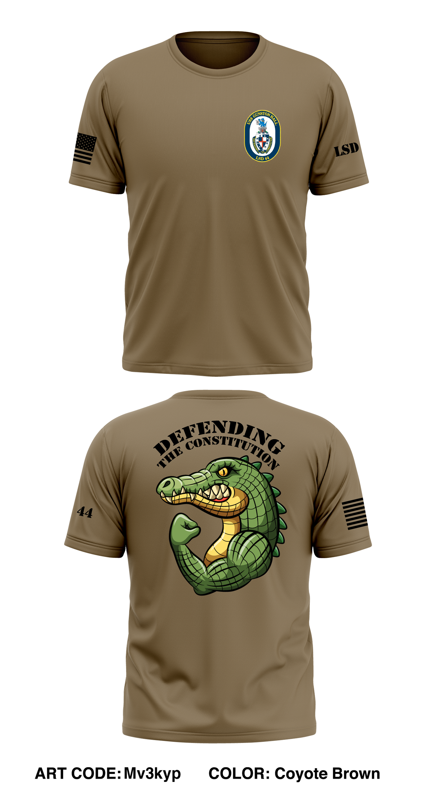 LSD 44 USS Gunston Hall Store 1 Core Men's SS Performance Tee - Mv3kyp