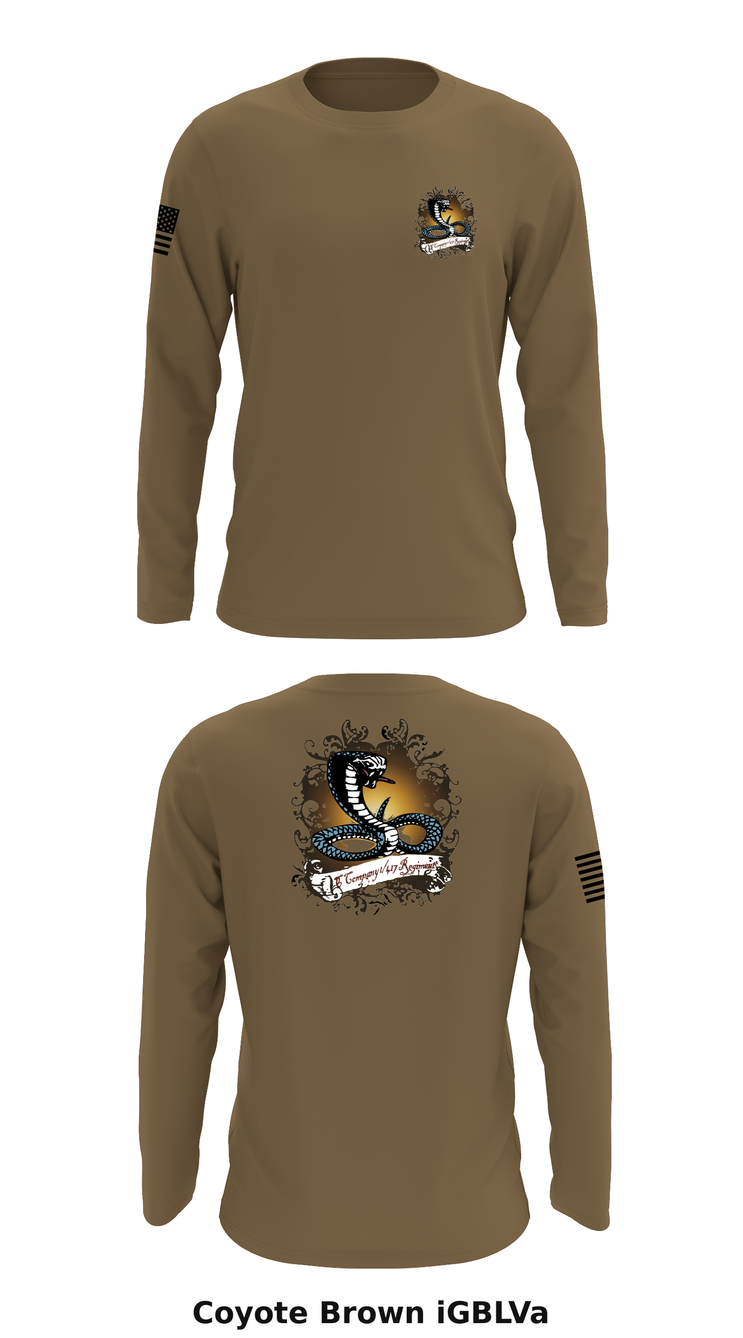 C Co 1 417TH INF REG Store 1 Core Men's LS Performance Tee - iGBLVa