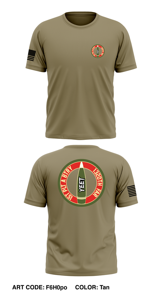1st PLT A BTRY 1-320TH FAR Store 1 Core Men's SS Performance Tee - F6H0po