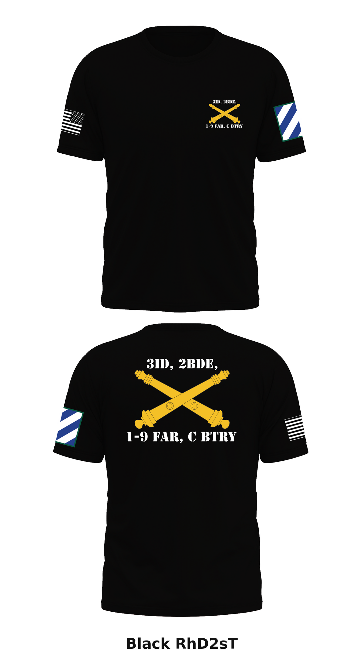 3ID, 2BDE, 1-9 FAR, C BTRY  Store 1 Core Men's SS Performance Tee - RhD2sT