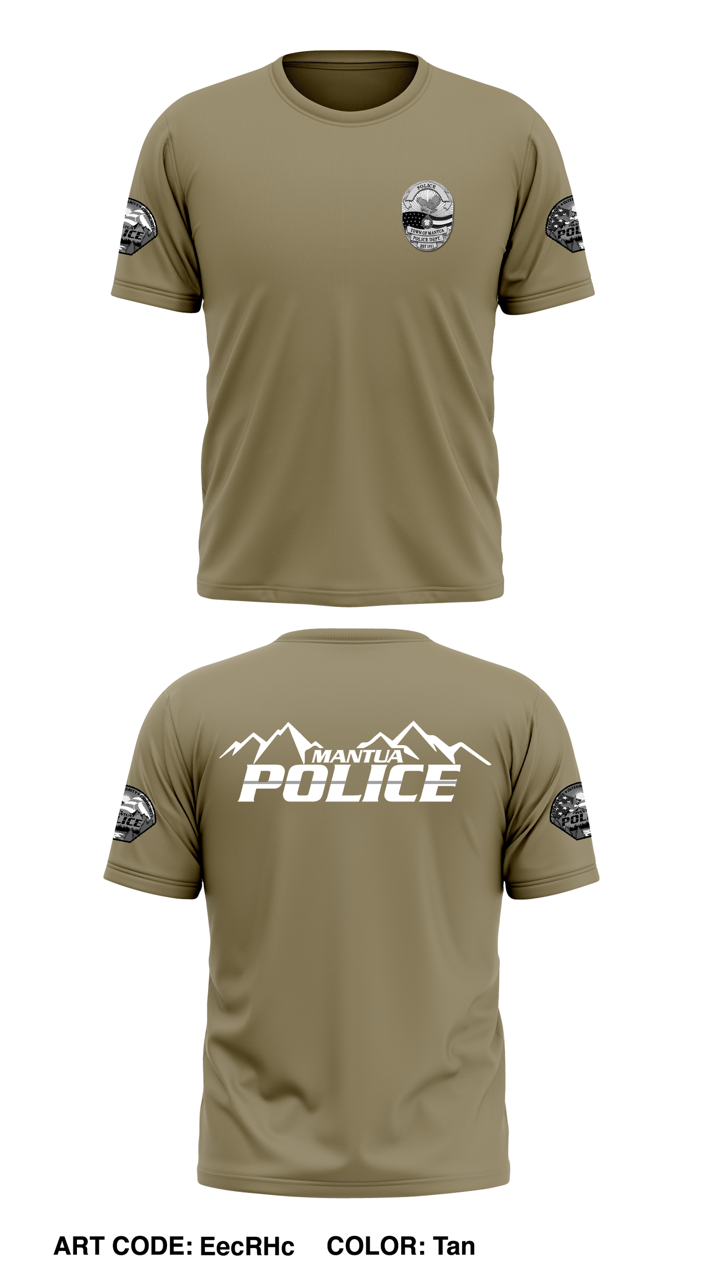 Mantua Police Department Store 1 Core Men's SS Performance Tee - EecRHc