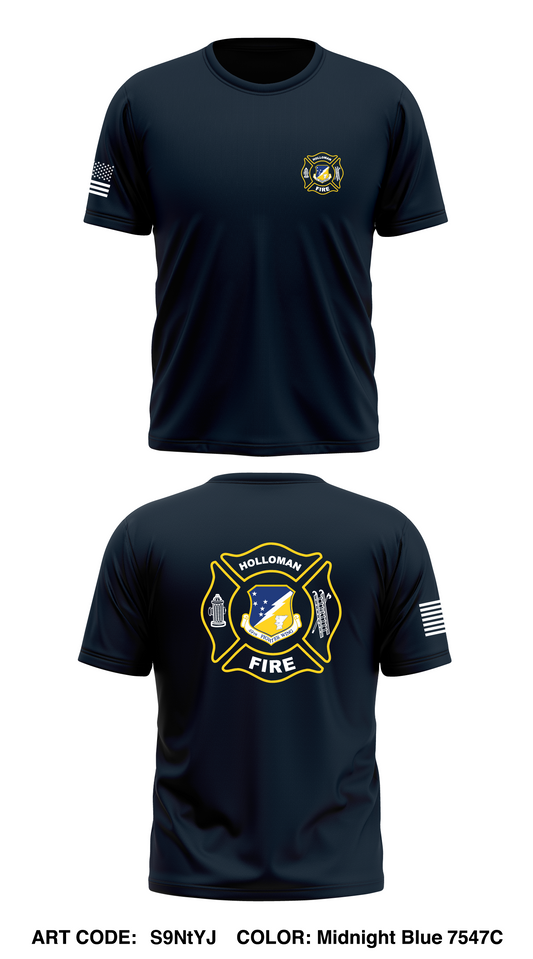 Holloman Fire Store 1 Core Men's SS Performance Tee - S9NtYJ