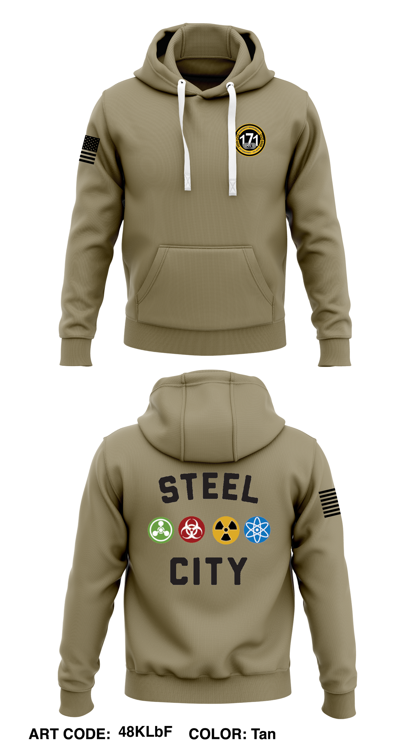 171 CES/CEX Store 1  Core Men's Hooded Performance Sweatshirt - 48KLbF
