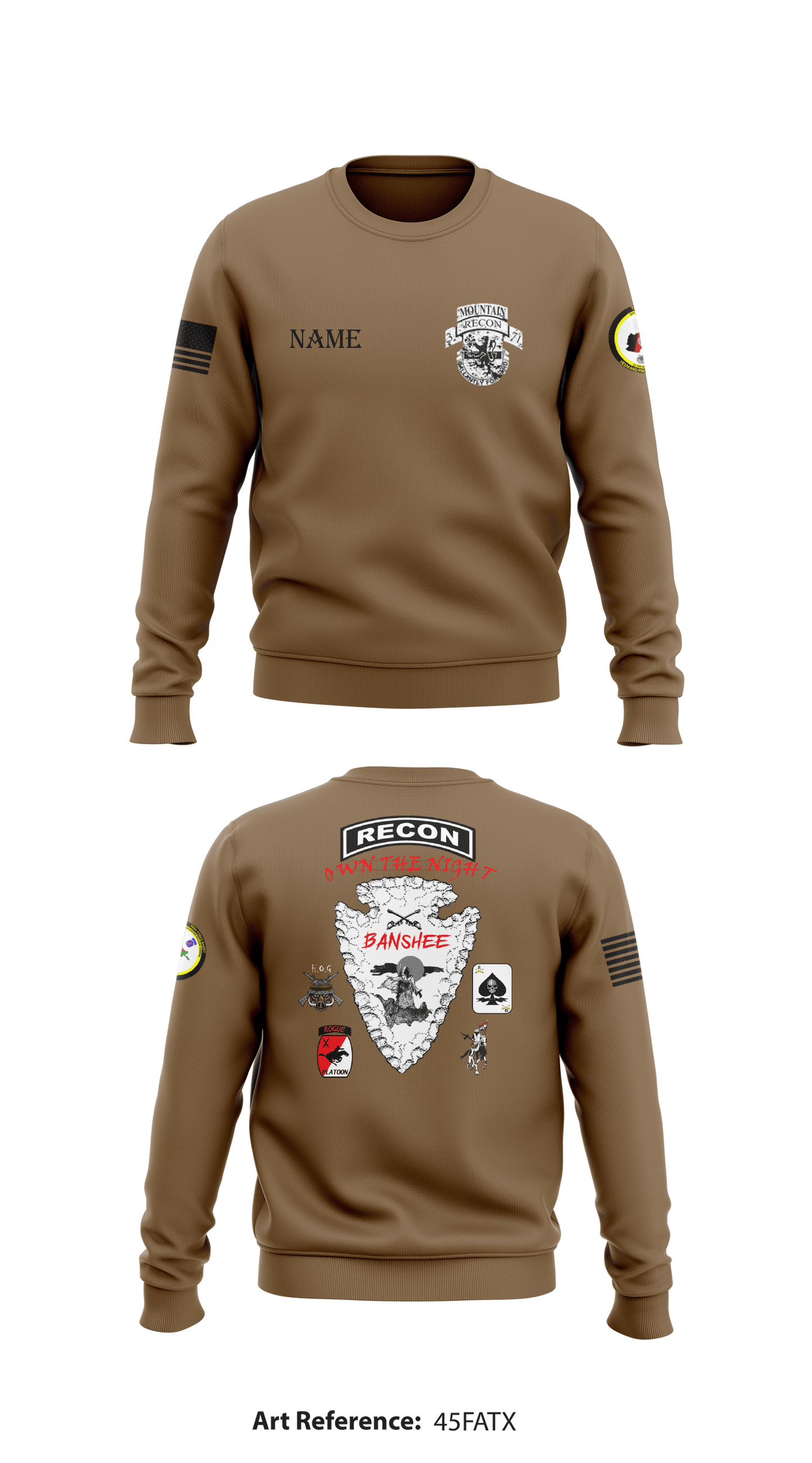 Banshee Troop, 3-71 Cavalry Store 1 Core Men's Crewneck Performance Sweatshirt - 45FaTX