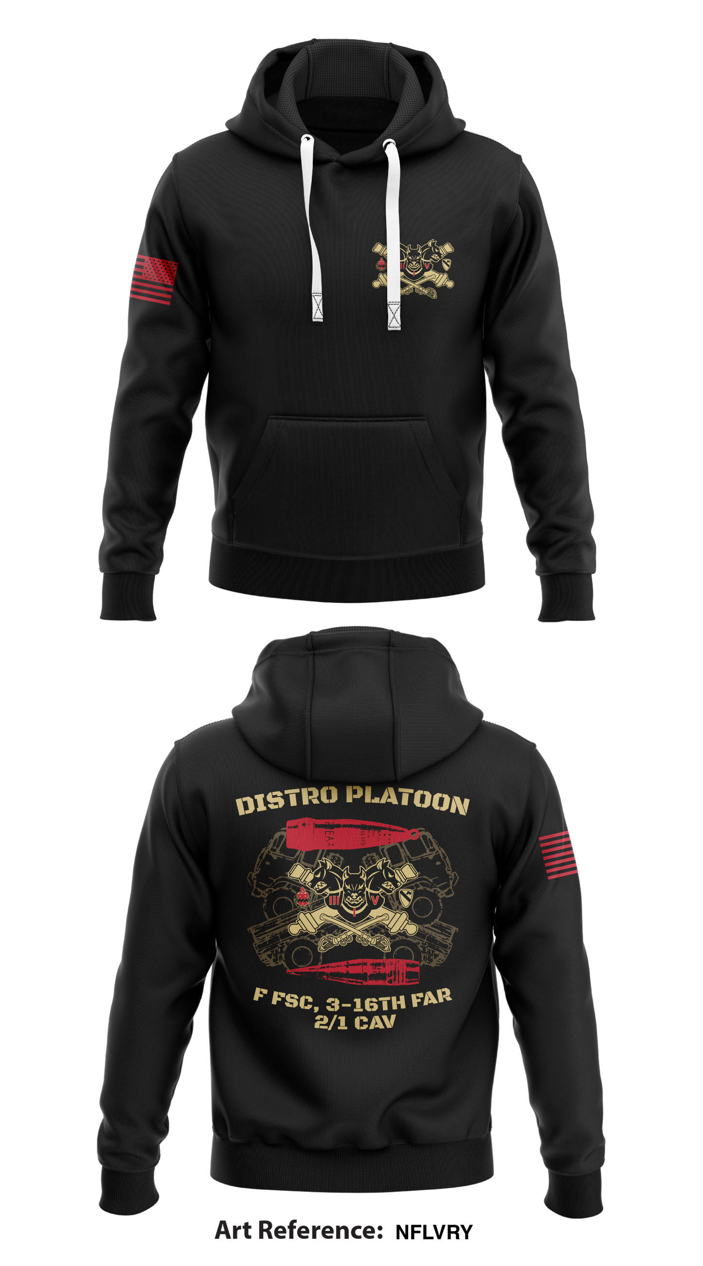 Distro Platoon, F FSC, 3-16th FAR, 2/1 CAV Store 1  Core Men's Hooded Performance Sweatshirt - nFLvRY