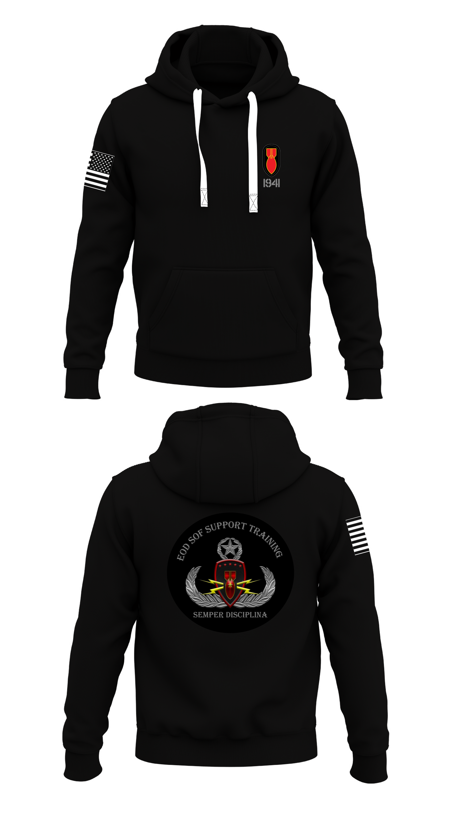 EOD SOF Support Training  Store 1  Core Men's Hooded Performance Sweatshirt - 55494020521