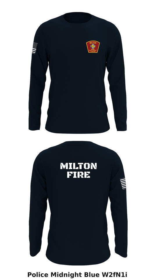 Milton Fire Department  Store 1 Core Men's LS Performance Tee - W2fN1i