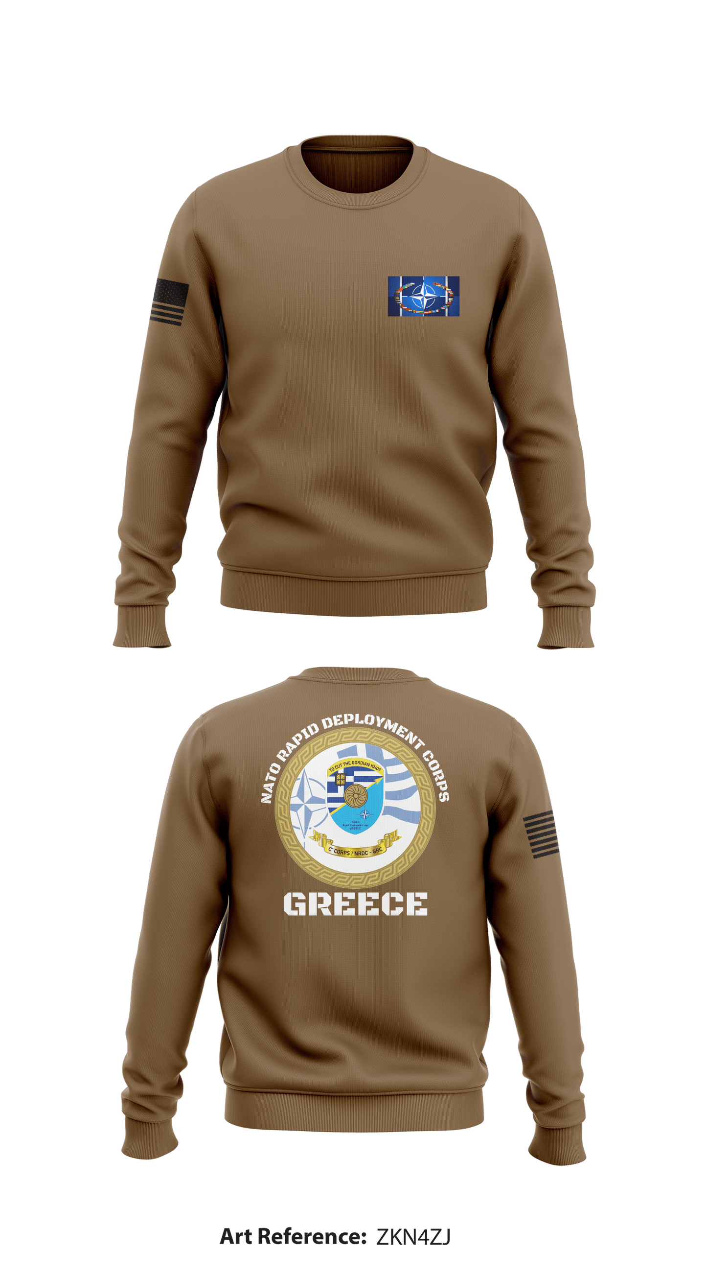 NATO Rapid Deployment Corp- Greece Store 1 Core Men's Crewneck Performance Sweatshirt - zkN4zj