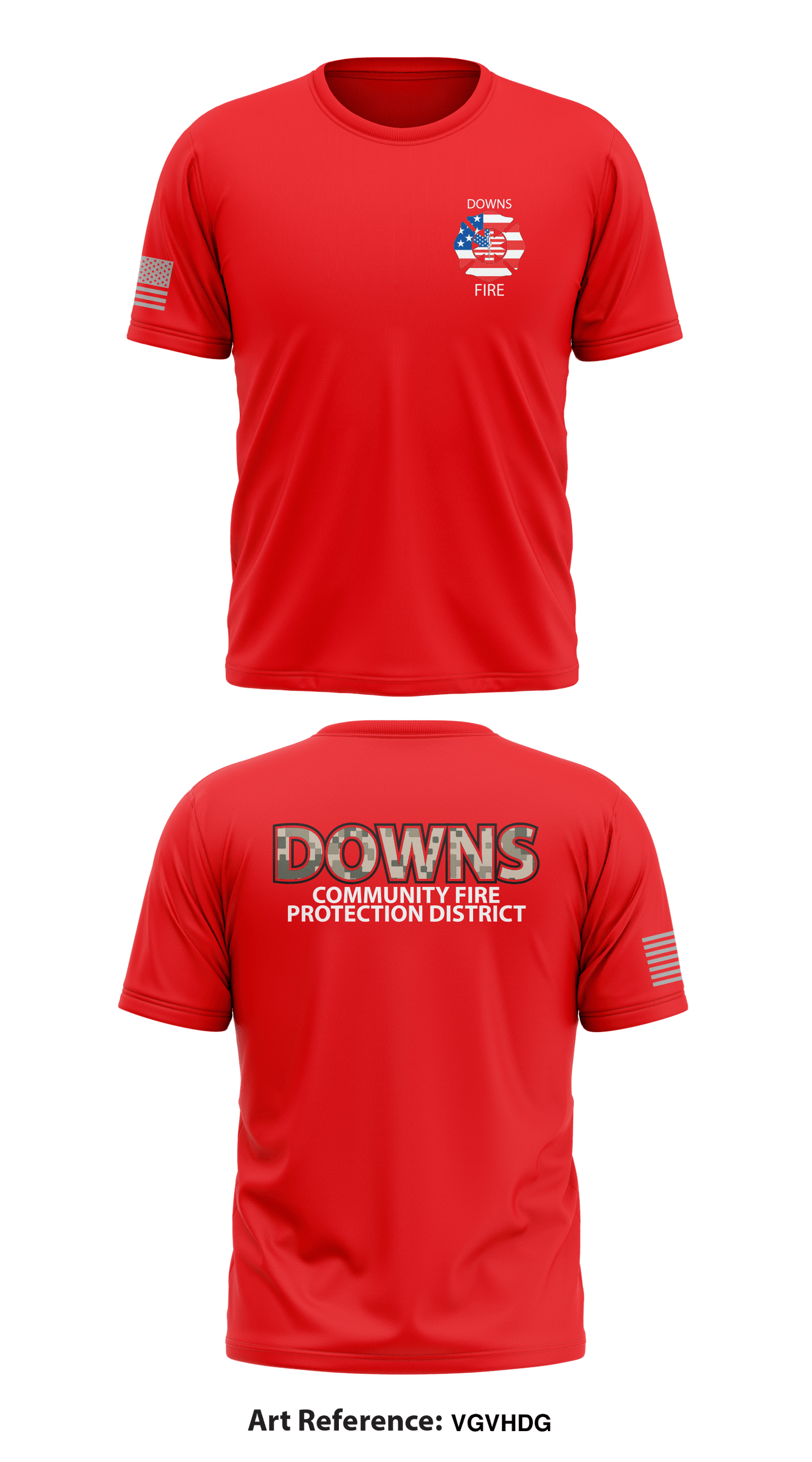 Downs Fire Department Store 1 Core Men's SS Performance Tee - VGVhDg