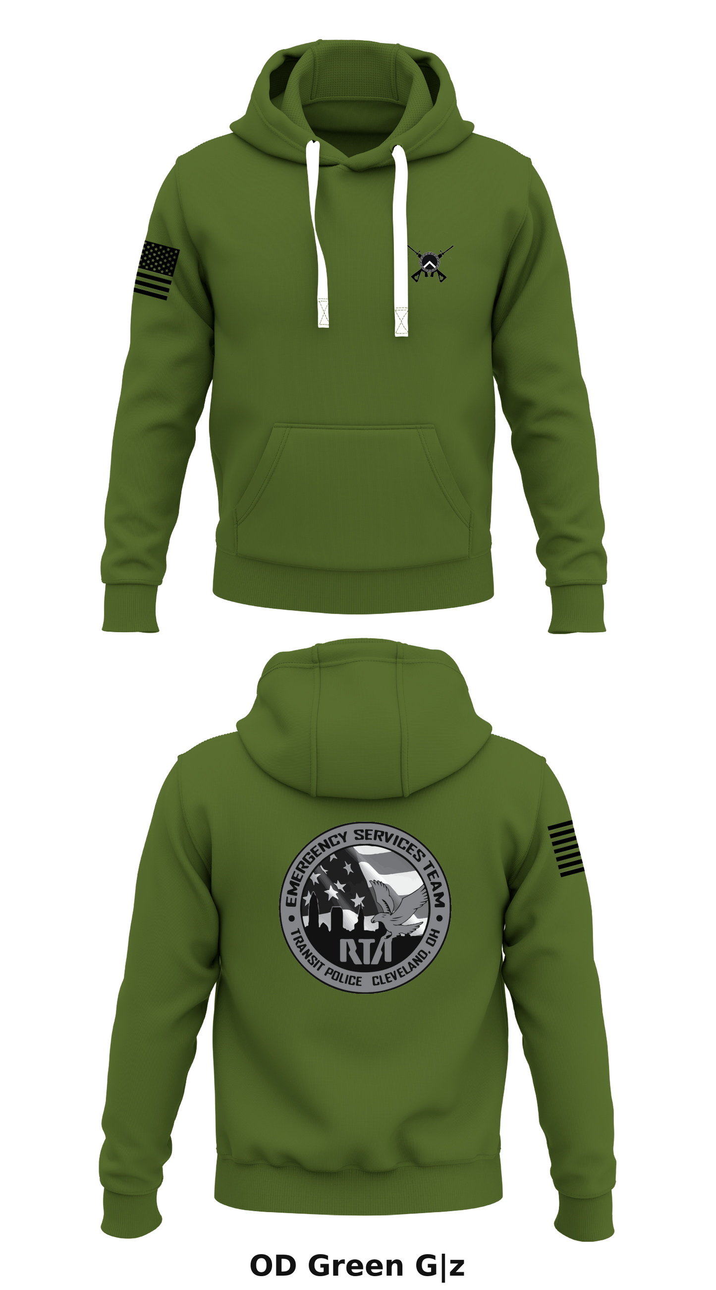 GCRTA Emergency Service Team (EST) Store 1  Core Men's Hooded Performance Sweatshirt - G|z