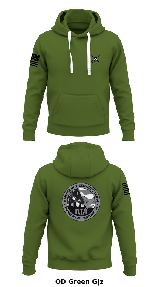 GCRTA Emergency Service Team (EST) Store 1  Core Men's Hooded Performance Sweatshirt - G|z