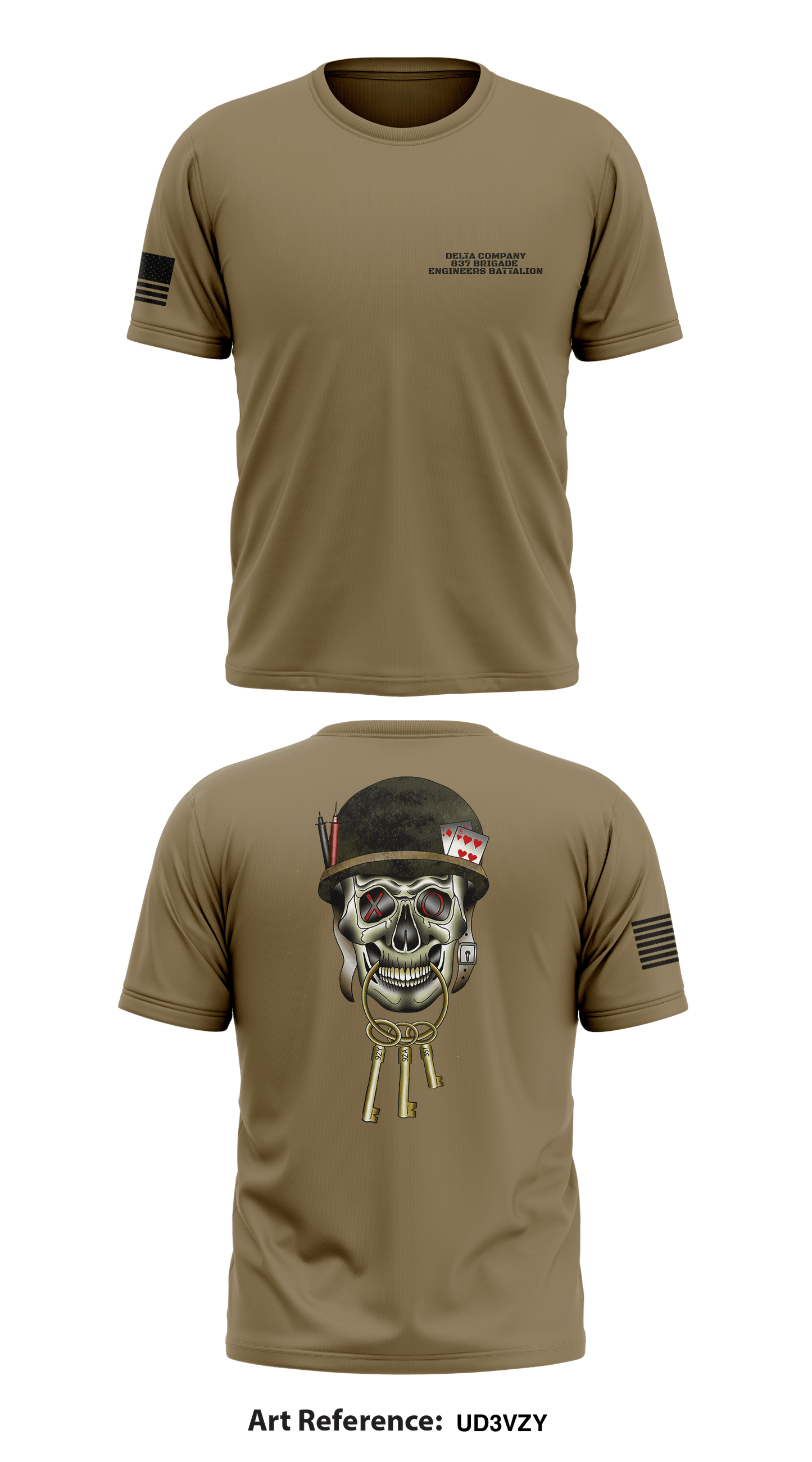 Delta Company 837 Brigade Engineers Battalion Store 1 Core Men's SS Performance Tee - uD3vZy