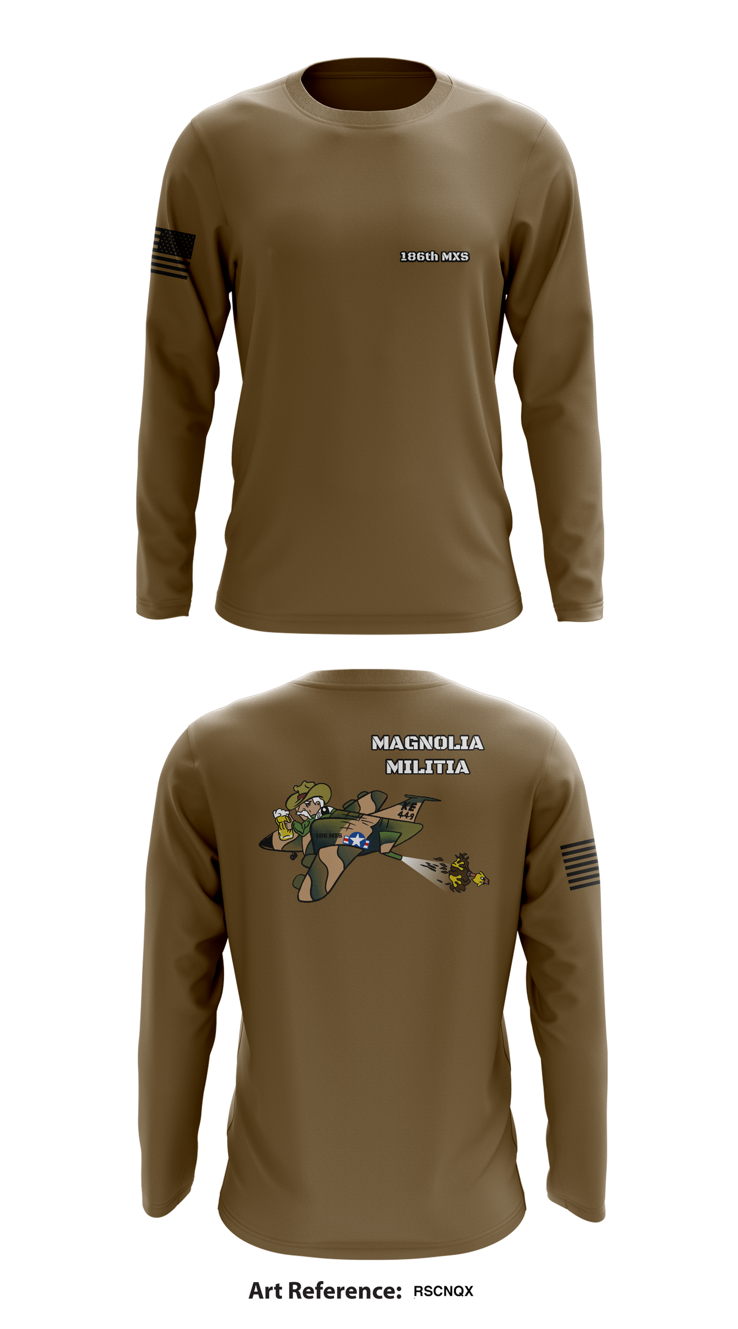 186th MXS Store 1 Core Men's LS Performance Tee - rscnqx