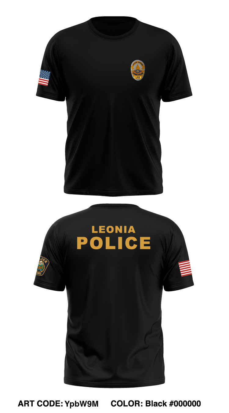 Leonia Police Deprtment Store 1 Core Men's SS Performance Tee - YpbW9M