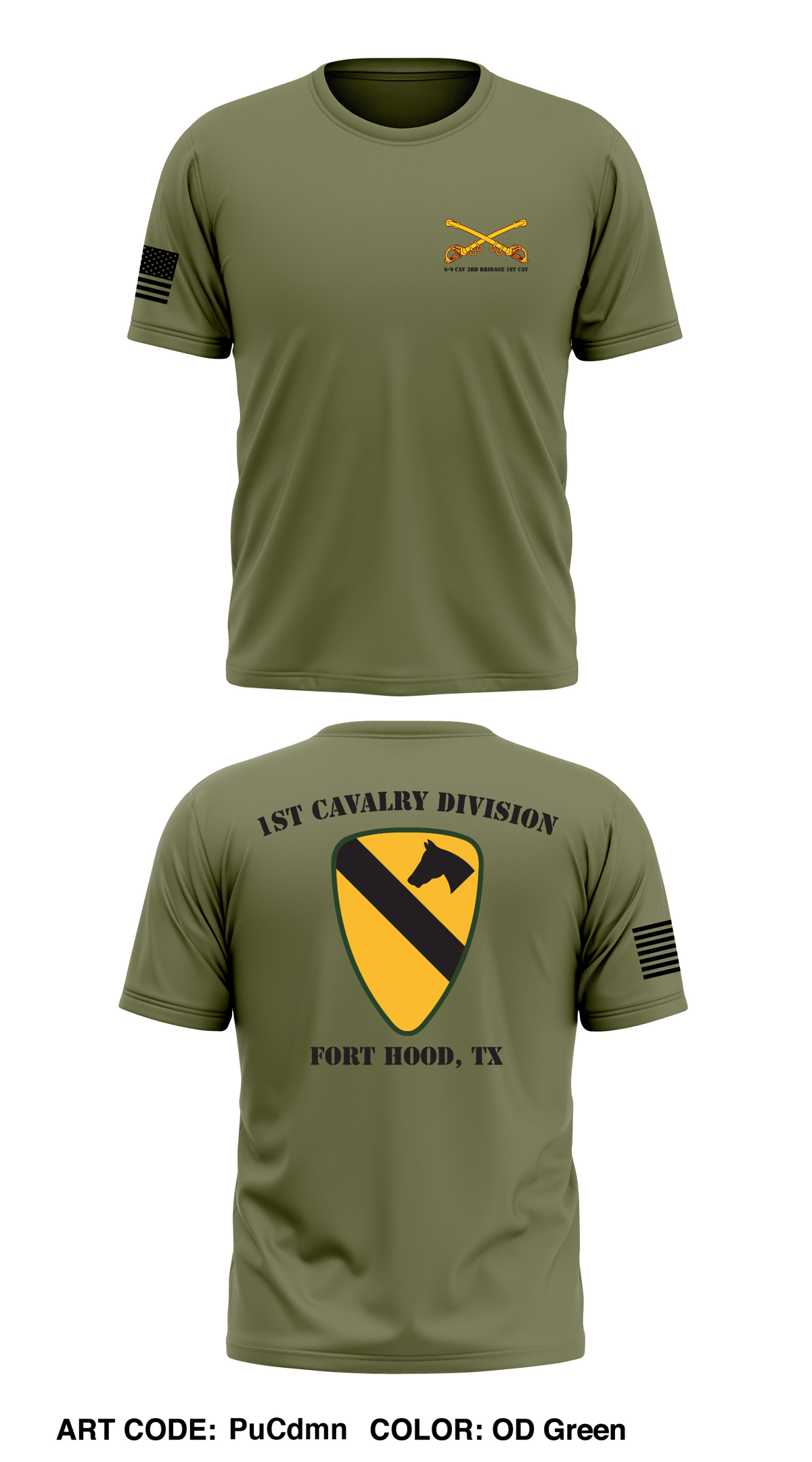 6-9 cav 3rd bridage 1st cav  Store 1 Core Men's SS Performance Tee - PuCdmn