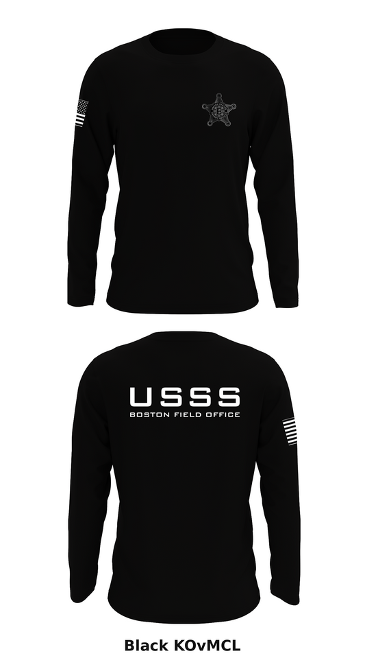 USSS Boston Field Office Store 1 Core Men's LS Performance Tee - KOvMCL