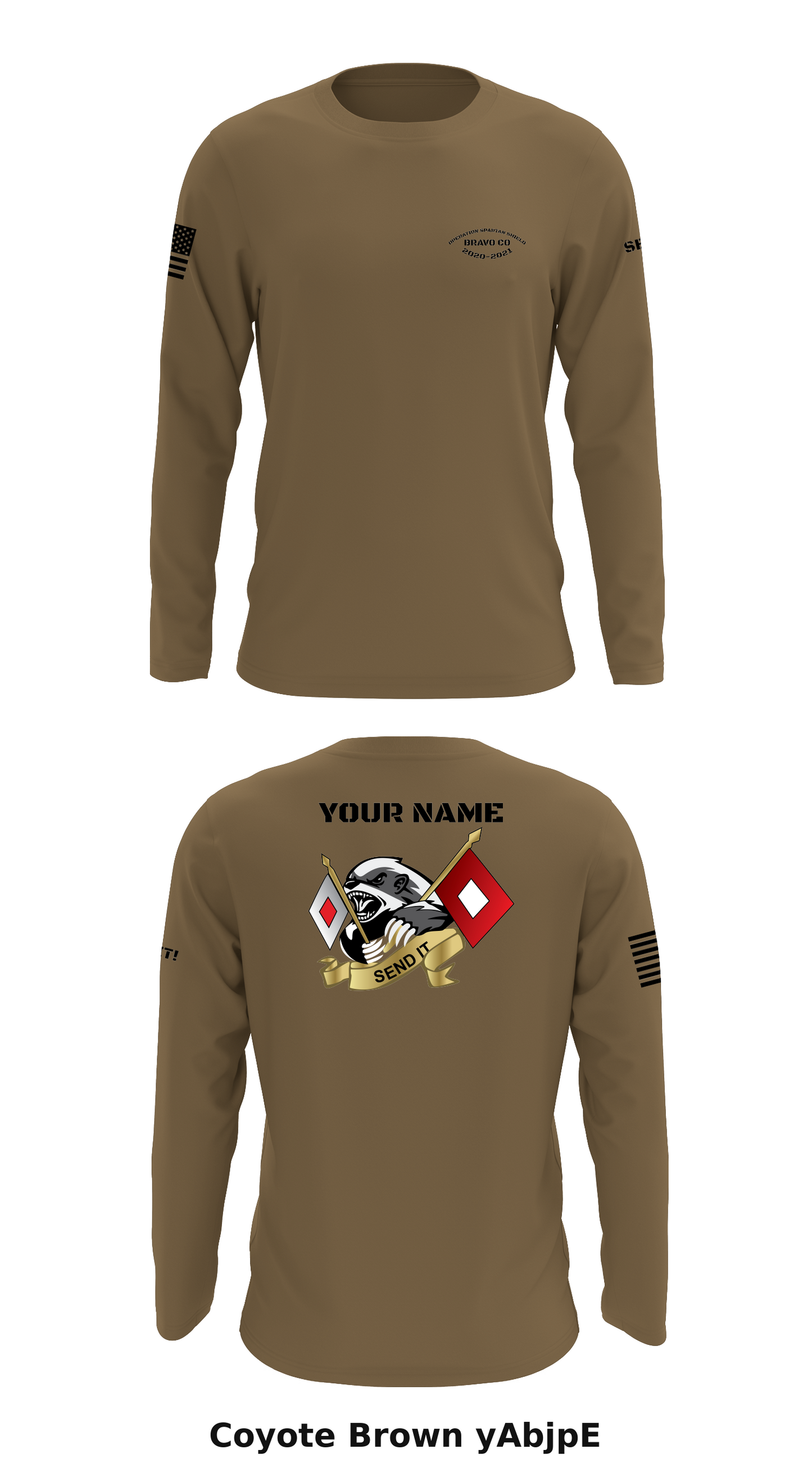 B Co 146 ESB Store 1 Core Men's LS Performance Tee - yAbjpE