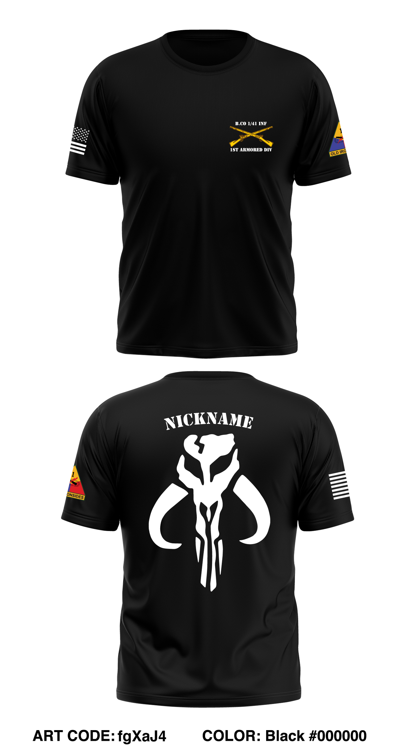 B.CO 1/41 INF Store 1 Core Men's SS Performance Tee - fgXaJ4