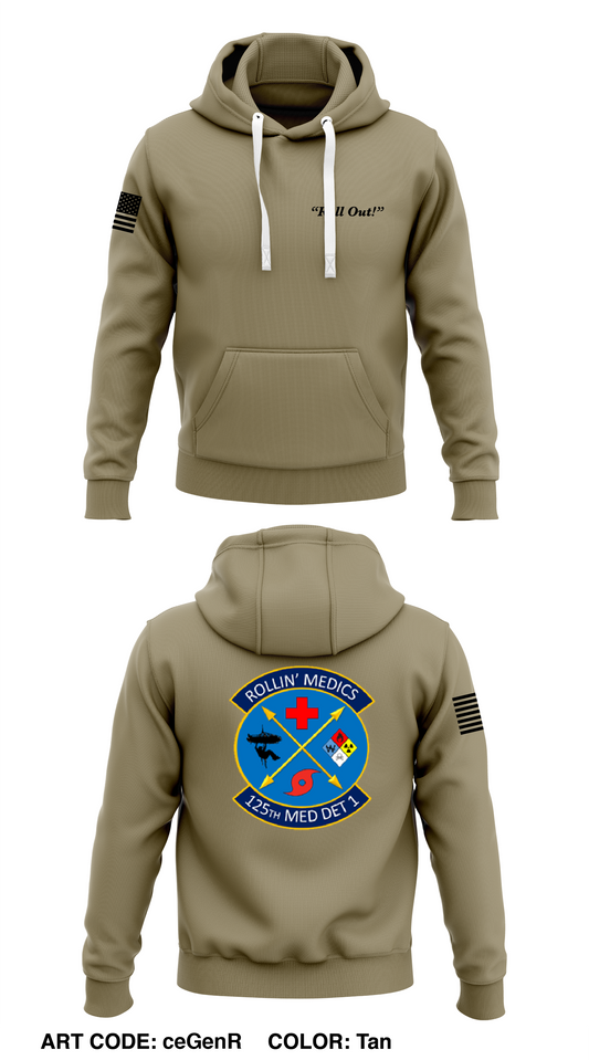 125 MDG Det 1 Store 1  Core Men's Hooded Performance Sweatshirt - ceGenR